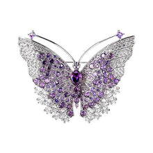 Butterfly Alloy Rhinestone Brooch