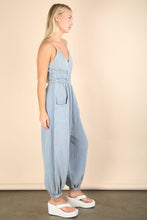 Denim PLUS SIZE Mineral Washed Cotton Gauze Jumpsuit