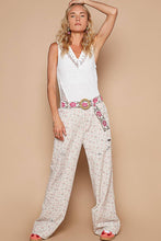 Pink Floral print buckle POL belt
