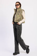 Olive Tan Camo Puffer Vest