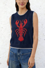 Navy Lobster Graphic Sleeveless Vest
