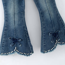 Kids Pearl Denim Flare Jeans
