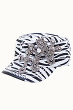 Black Faith Crosses Bejeweled Bling Glitz Cadet, Adjustable: