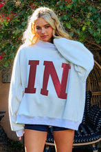 Heather Grey 'INDIANA&IN' Reversible Mockneck Sweashirts