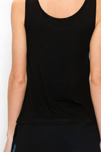 Black Chiffont Layer Tank Top