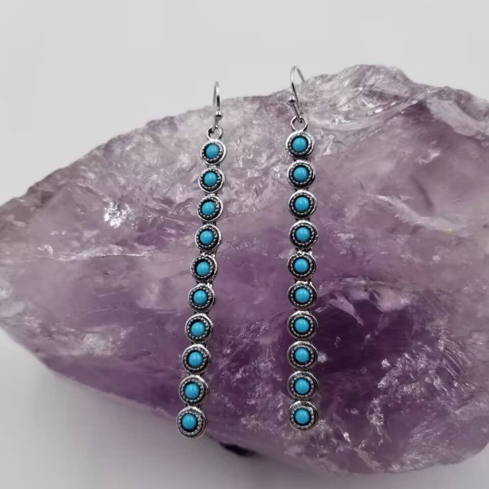Boho Turquoise Bead Earrings
