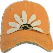 Yellow Daisy and Leopard Baseball Cap: