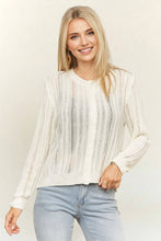 BUTTON-FRONT KNIT TOP WITH LONG SLEEVES - CET4092: BLACK / S-M-L(2-2-2)
