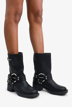 Black Biker Ankle Boot