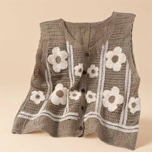 Black Crosa - Floral Crochet Knit Vest – Airy Summer Cover-Up
