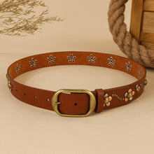 Brown Punk Street Rivet Metal Belt