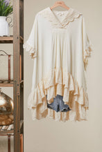 Ivory Eyelet Lace Layered Hooded Mello Top