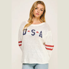 White American Graphic Sweater