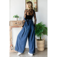 Medium Pleated Denim Overall with Pockets
