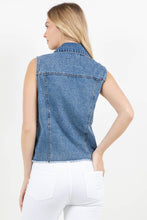 Medium Wash Classic Button Down Denim Vest