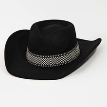 Zig Zag Ribbon Strap Cowboy Hat: Fuchsia