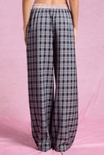 Midnight Contrast Waistband Plaid Boxer Pants