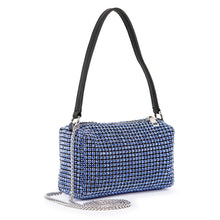 Petite Rhinestone Bling Shoulder Bag: Black
