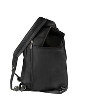 Brown cowhide leather back pack