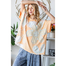 Apricot Washed Floral Patchwork Oversized Oli+Hali Tee