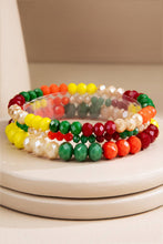 Sunrise 3 Strand Glass Bead Bracelet Set