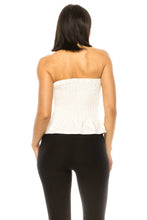White Tube Top with Rhinestones