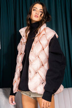 Baby Pink Button-up Down Puffer Vest