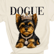 Natural YaYa the Yorkie Dogue Glam Dog Rhinestone Graphic Tee