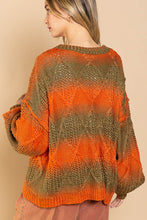 Orange Balloon Sleeve Pullover POL Sweater 8/11/23 6836