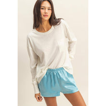 Cream Long Sleeve Pocket T-Shirt