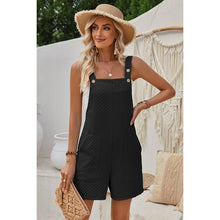 Black Sleeveless Jacquard Adjustable Strap Romper