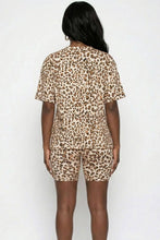 Cheetah Leopard Print Loose Fit Top & Biker Shorts Set: Print 309 Cheetah / S