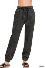 Light Olive Acid Wash Fleece Sweatpants With Pockets