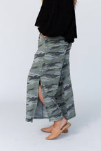 Casual Wanderer Wide Leg Slit Pants - Charcoal Camo