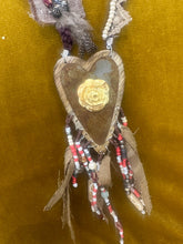 Wooden and Roses Aztec Rare Bird Necklace