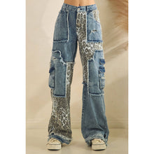 Denim Washed Leopard Oli+Hali Jeans
