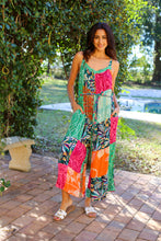 Wildflower Patchwork Sleeveless Adjustable Romper
