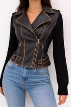 Coffee Phoenix Fusion Biker Jacket