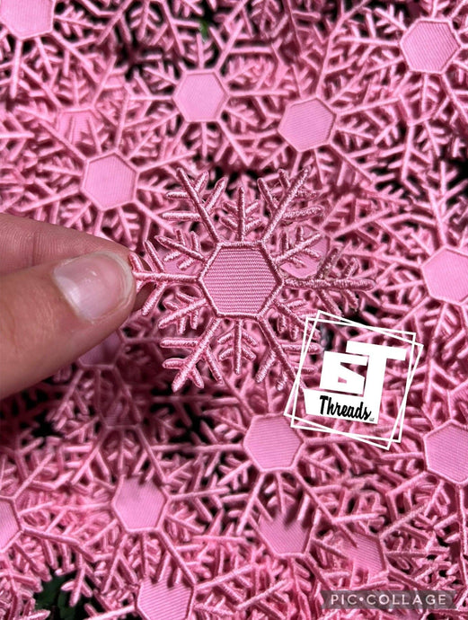 Pink Snowflakes....Cap Patches