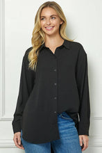 Khaki Oversized Boyfriend Light Weight Air flow Button Up Shirt