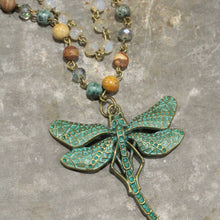 Bohemian Layered Mixed Stone Dragonfly Necklace