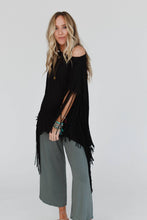 Black Showstopper Fringe Top
