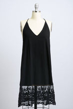 Black Versatile T-Back Lace Midi Slip