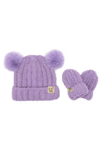 C.C Baby Cozy Yarn Hat and Mitten Set Winter Hat Set: Beige