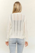 BUTTON-FRONT KNIT TOP WITH LONG SLEEVES - CET4092: BLACK / S-M-L(2-2-2)
