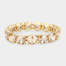 Multi Crystal Round Stretch Evening Bracelet