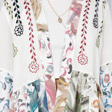 Ivory Denim & Dreams: The Patchwork Kimono Shrug