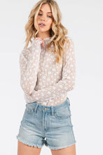 White Sheer Floral Lace Long Sleeve Top