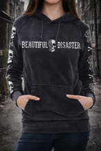 Hating Me Skull Mineral Wash Pullover Hoodie: XL