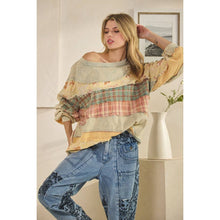 Ash Washed Fabric Long Sleeve Oli+Hali Top